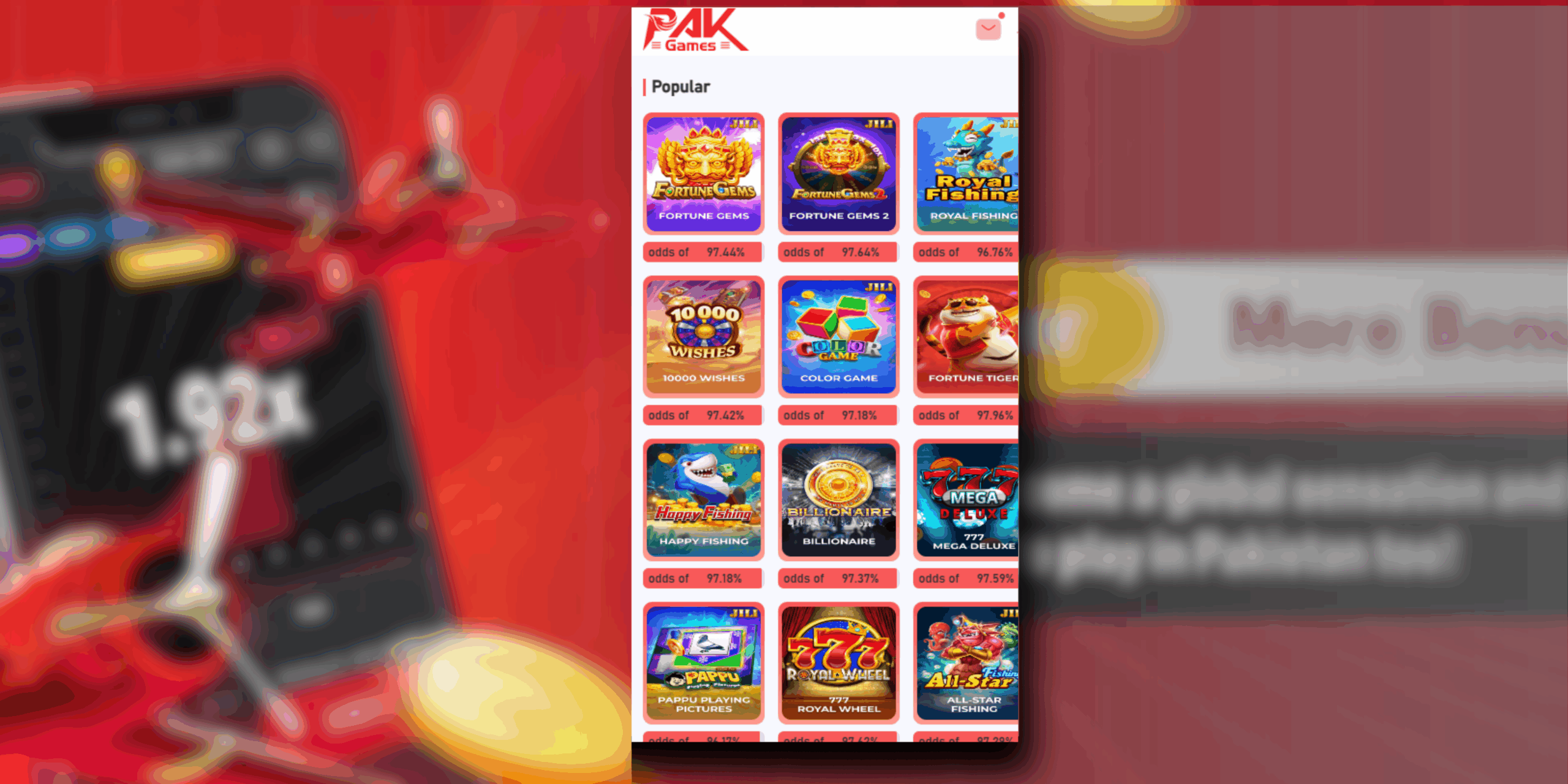 Happy Fishing game screen showing colorful fish and a relaxed underwater environment with fishing weapons